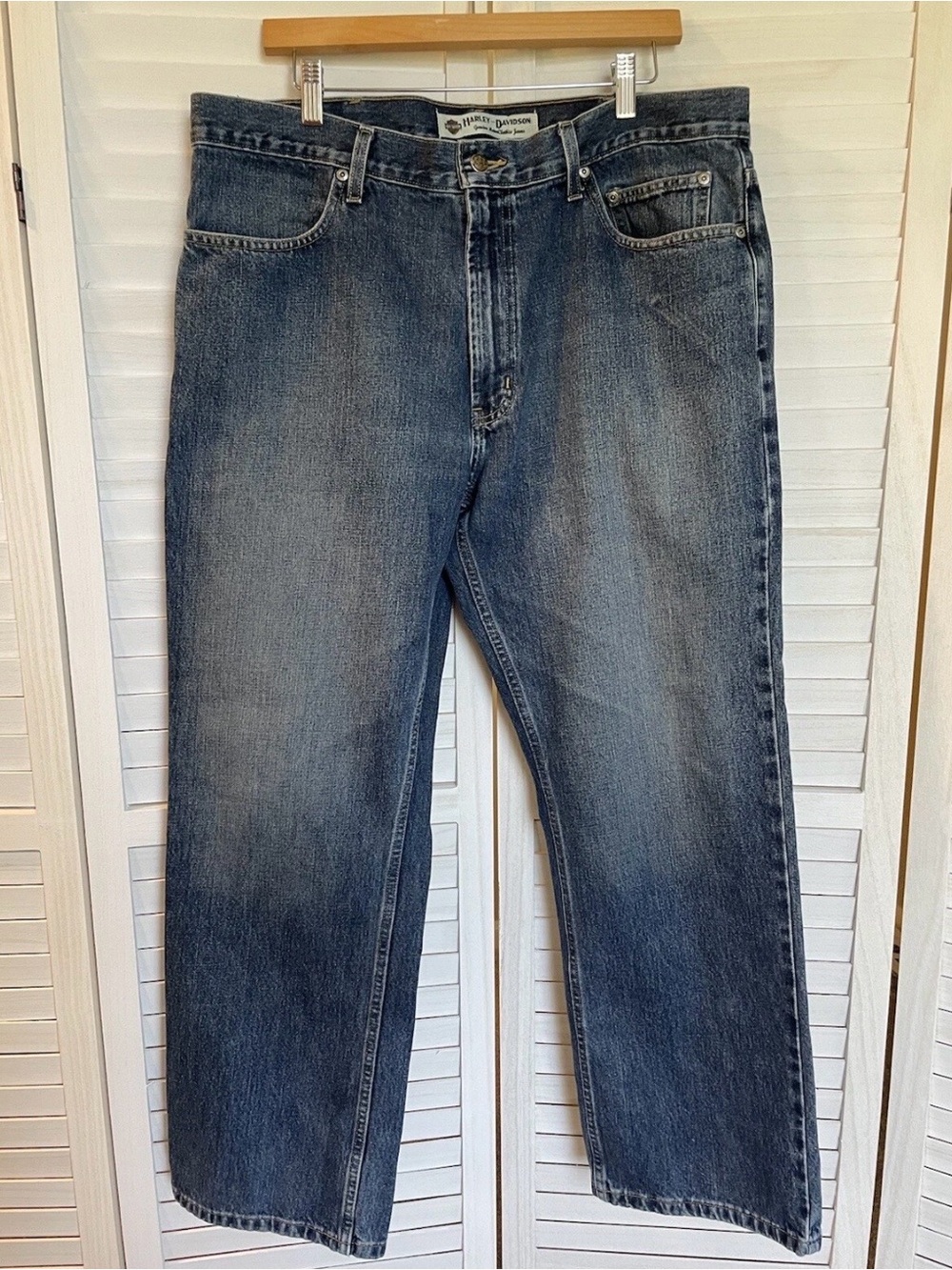 Harley-Davidson Men's Faded Indigo Relaxed Jeans